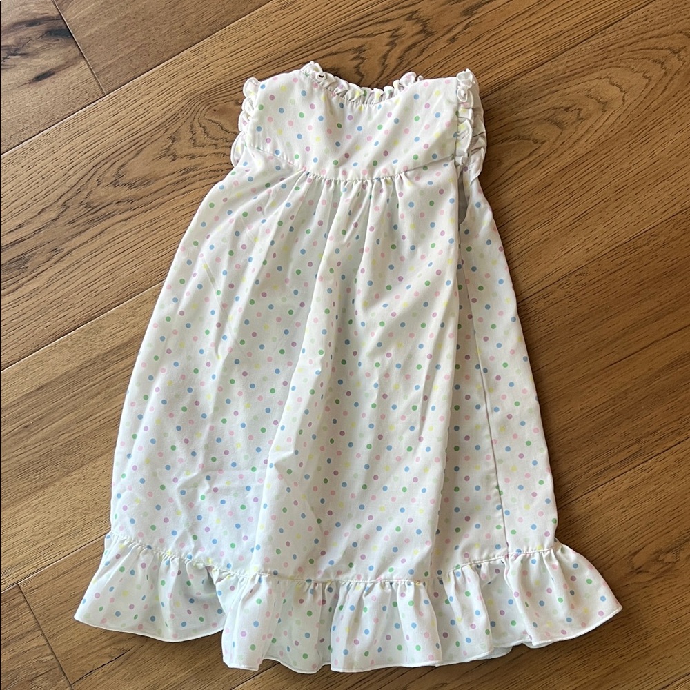Sweet Dreams White Nightgown with Colorful Polka Dots - Picture 4 of 4
